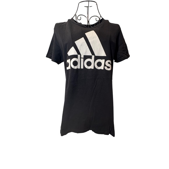 adidas Tops - Adidas Amplified Tee Womens Medium Black White Graphic Logo Short Sleeve T-Shirt